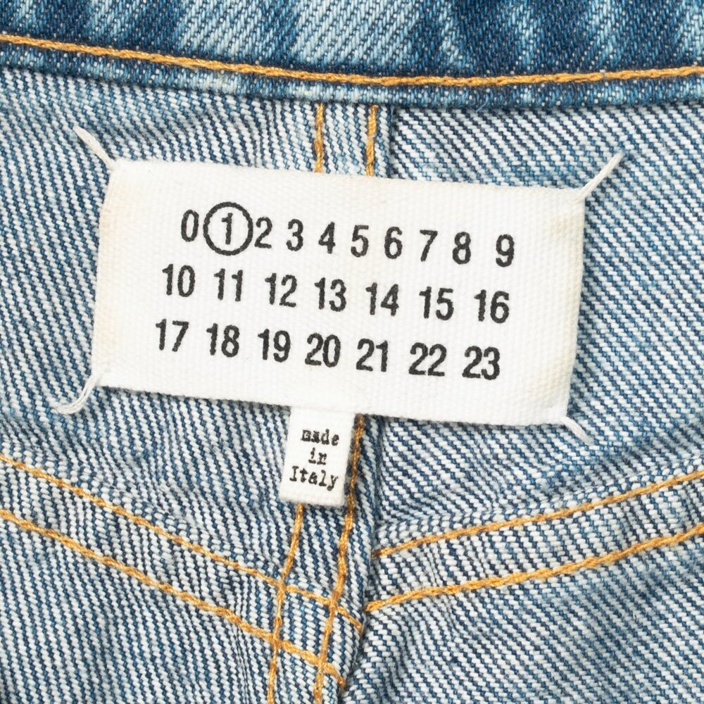 Maison Martin Margiela Light Blue Straight Leg Distressed Jeans - Picture 10 of 14